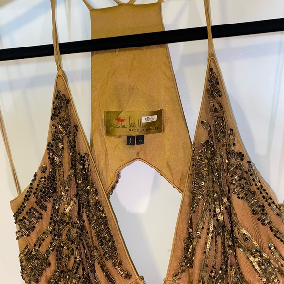 Beaded & Sequin Evening Dress | Nicole Miller - Picture 7 of 7